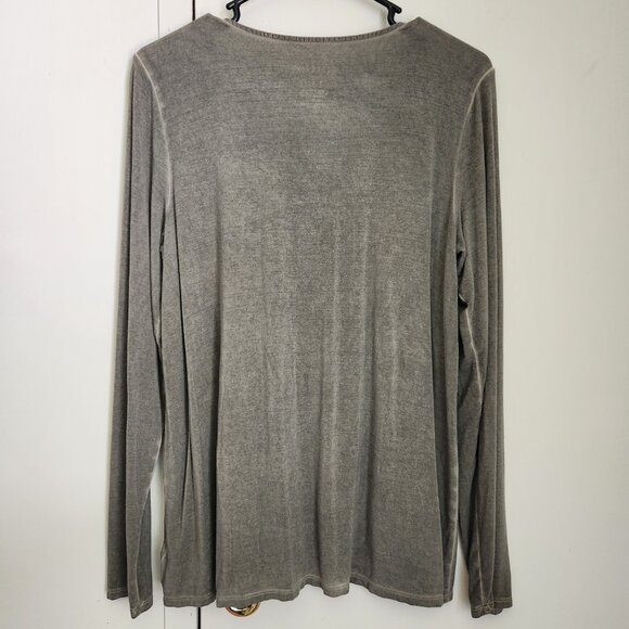 AEO American Eagle Outfitters Soft and Sexy Green/Gray Long Sleeve Shirt Large - Picture 2 of 5